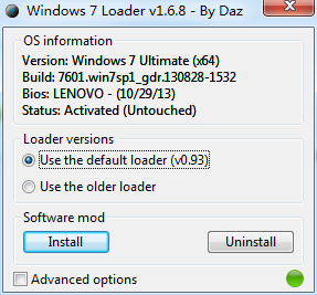 Windows7Loader V1.6.8 ByDaz(Windows7RTM版激活)