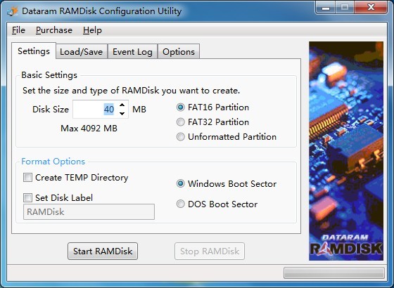 Dataram RAMDisk v4.2 官方英文版 (内存虚拟硬盘软件) 