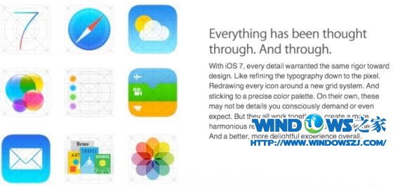 苹果官网出现两种风格不同iOS 7图标