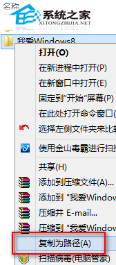  Win8如何快速复制文件完整地址
