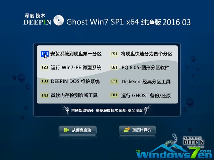 深度技术win7